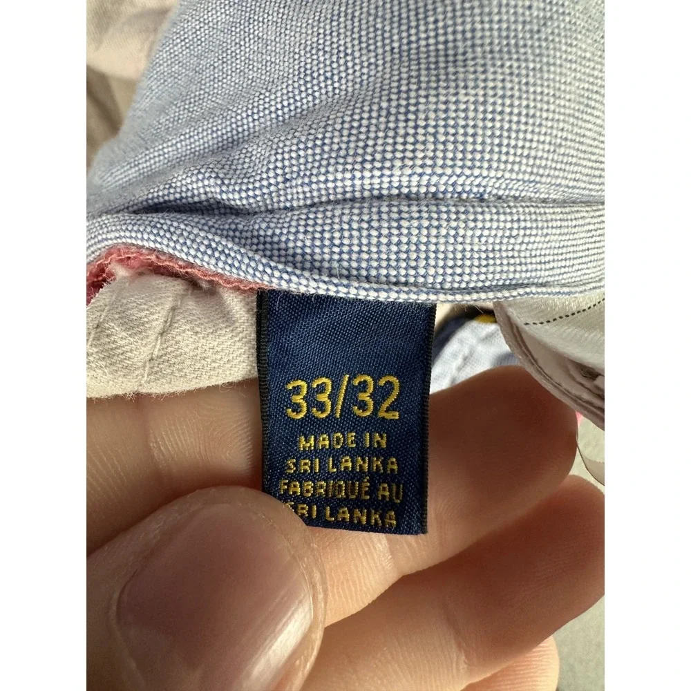 Polo Ralph Lauren Pants 33x32 Pink Straight‎ Classic Cotton Twill Prep Pony Logo